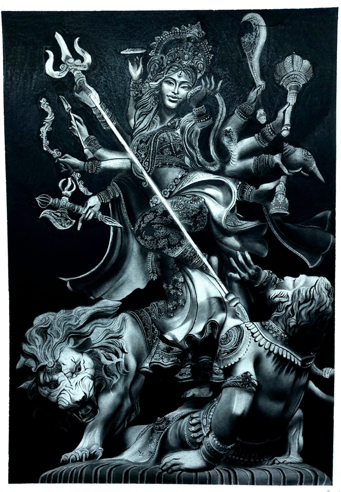 Charcoal - Maa Durga